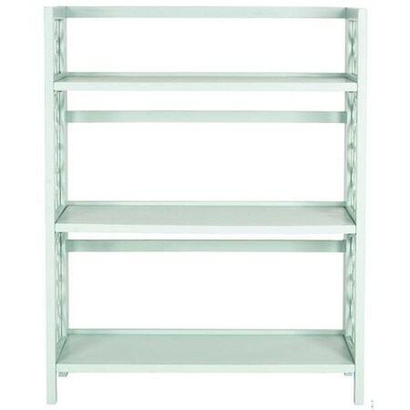 Safavieh Natalie Low Bookcase Shelves, Aqua Smoke - 42.5 x 13.4 x 33.5 in. AMH6565F
